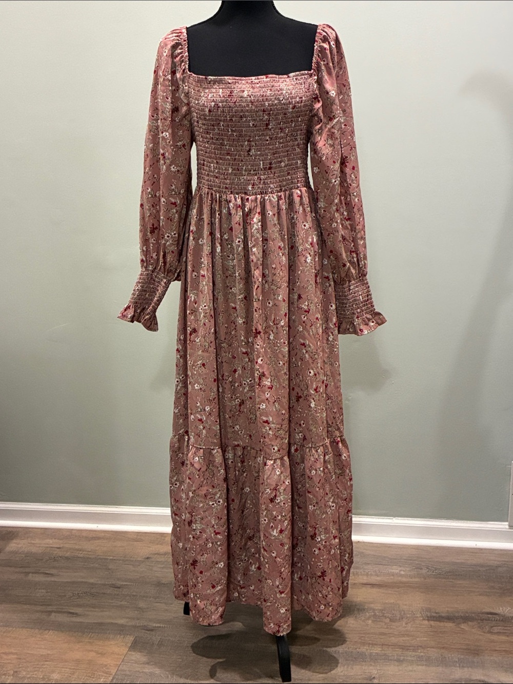 Cottagecore Dress in Dusty Rose Floral